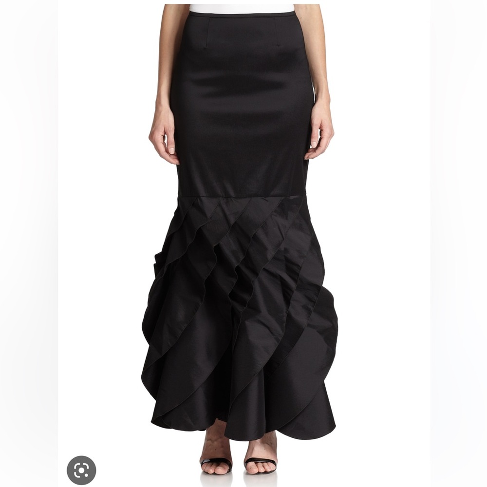 Tadashi Shoji long crepe mermaid skirt size 2
